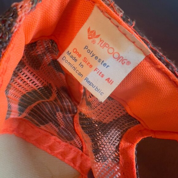 Vintage Bittners General Store Trucker Hat Trout Run Orange Camo Deer Hunting - Picture 4 of 5